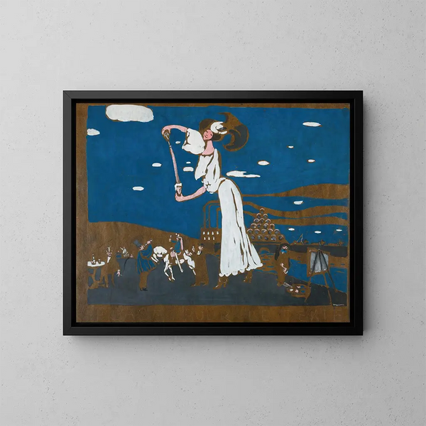 szkic do plakatu francuskiej browarni - Wassily Kandinsky — oprawiony obraz na ścianie