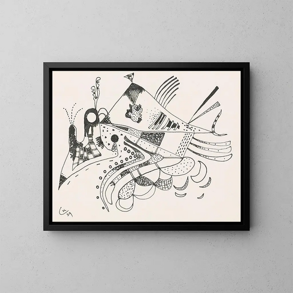 Rysunek dla sąsiedztwa - Wassily Kandinsky — oprawiony obraz na ścianie