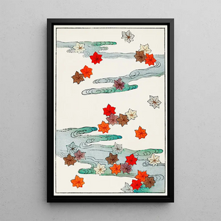 Watanabe Seitei - Autumn and water illustration.webp