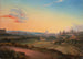 Widok Rzymu oświetlony wieczorem - Wilhelm Brücke — widok dzieła