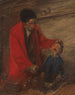U wiejskiego lekarza - Wilhelm Busch, około 1877 — lekarz badający dziecko