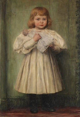 Wilhelm Carl Ruber - Mdchen mit Puppe Die Adoptivtochter des Knstlers.webp