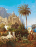 Kościół w Capri od San Stefano - Wilhelm Emil Robert Heck — widok dzieła