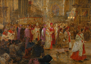 Wilhelm Gause - Der XXIII Internationale Eucharistische Kongress in Wien Umzug im Stephansdom.webp