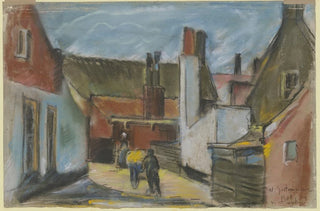 Wilhelm Gutmann - Village street with cart.webp