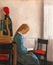 Dziewczyna z książką - Wilhelm Holter — widok dzieła