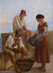 Młoda dziewczyna i dwóch rybaków - Wilhelm Marstrand — widok dzieła