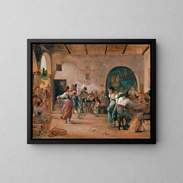 Taniec w Osterii - Wilhelm Marstrand — oprawiony obraz na ścianie