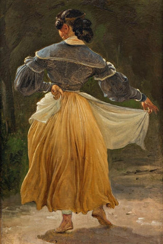 Wilhelm Marstrand - Dancing Roman Woman Study for Romans Gathered for Merriment at an Osteria.webp