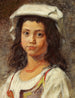 Młoda Włoszka w białym nakryciu głowy - Wilhelm Marstrand — widok dzieła