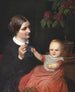 Portret kobiety artysty z synem Poul na kolanach - Wilhelm Marstrand — widok dzieła