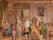 Scena prób Vielgeschrey, Holberg, Akt 1, Scena 6, szkic - Wilhelm Marstrand — widok dzieła