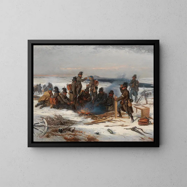 Repos des soldats - Wilhelm Richter — oprawiony obraz na ścianie