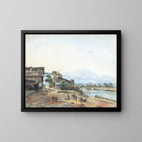 Wolfratshausen na Loisach - Wilhelm von Kobell — oprawiony obraz na ścianie