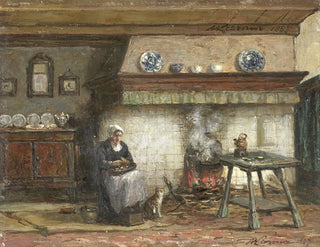 Willem Adriaan Alexander Liernur - Interior of a Cottage in Scheveningen.webp