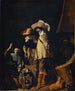 Dwóch oficerów oglądających biżuterię i cenne przedmioty - Willem Cornelisz. Duyster — widok dzieła