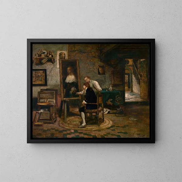Piękny portret - Willem Linnig — oprawiony obraz na ścianie