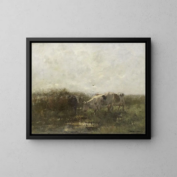 Krów - Willem Maris — oprawiony obraz na ścianie