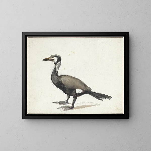 Cormoran - Willem Roelofs — oprawiony obraz na ścianie