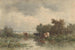 Trzy krowy przy stawie - Willem Roelofs — widok dzieła