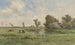 Preria z krowami - Willem Roelofs — widok dzieła