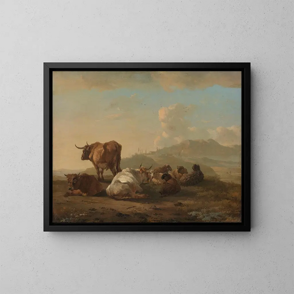 Herdes au repos - Willem Romeyn — oprawiony obraz na ścianie