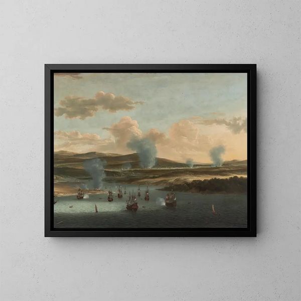 Bataille de Medway - Willem Schellinks — oprawiony obraz na ścianie