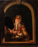 Młody chłopiec z sową - Willem van Mieris — widok dzieła