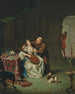Tartuffe i Elmire zaskoczonych przez Damisa, syna Orgon - Willem van Mieris — widok dzieła