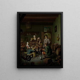 Willem Van Mieris - The Rareeshow t Fraay Curieus.webp
