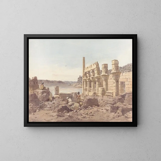 Willem de Famars Testas - Gezicht op de tempelrunes te Philae bij Aswan.webp