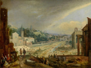 Willem van Nieulandt the younger - A View on the Campo Vaccino in Rome.webp