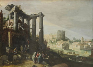 Willem van Nieulandt the younger - Landscape with a View of Campo Vaccino in Rome.webp
