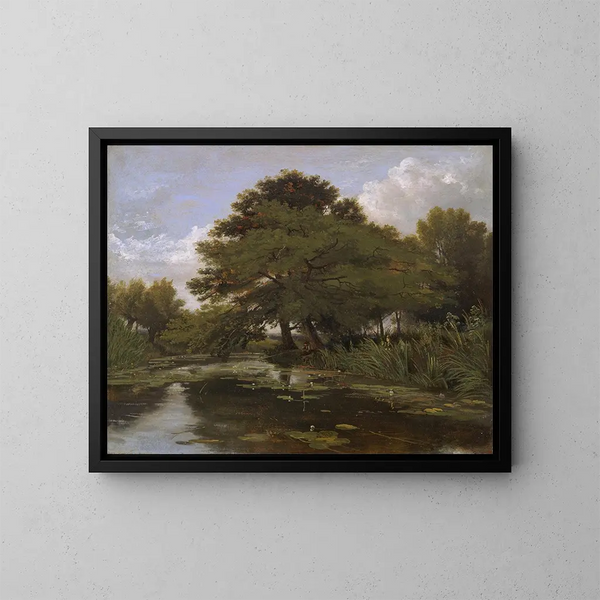 Sur l'Isis à Waterperry, Oxfordshire - William Alfred Delamotte — oprawiony obraz na ścianie