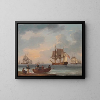 William Anderson - Sailors Pushing Off From Shore To Join The Fleet.webp