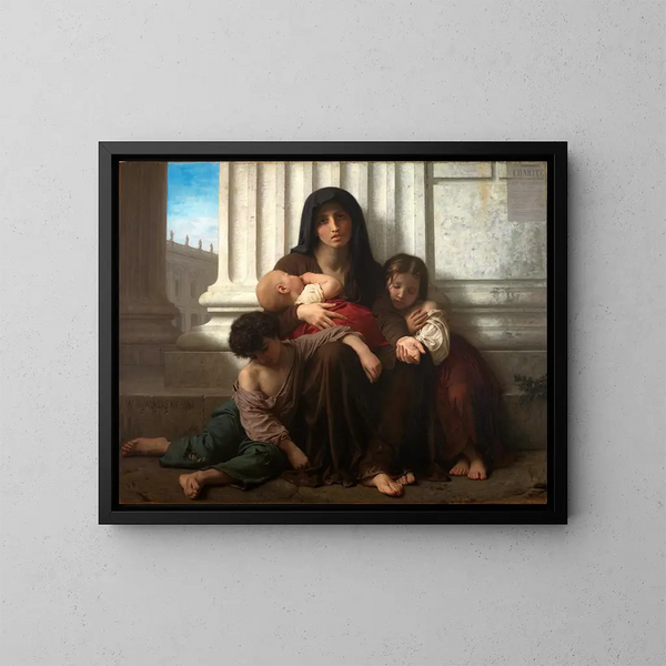 Charité - William Bouguereau — oprawiony obraz na ścianie