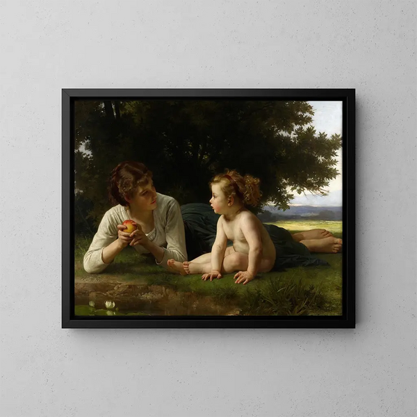 Tentation - William Bouguereau — oprawiony obraz na ścianie