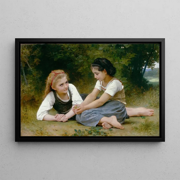 Les cueilleuses de noix - William Bouguereau — oprawiony obraz na ścianie