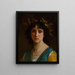Głowa włoskiej dziewczyny z wieńcem laurowym - William Bouguereau — oprawiony obraz na ścianie