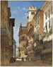 Corso Sant'Anastasia z Palazzo Maffei w Weronie - William Callow — widok dzieła