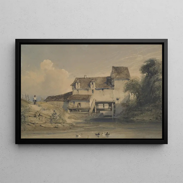 Moulin à Charenton - William Callow — oprawiony obraz na ścianie
