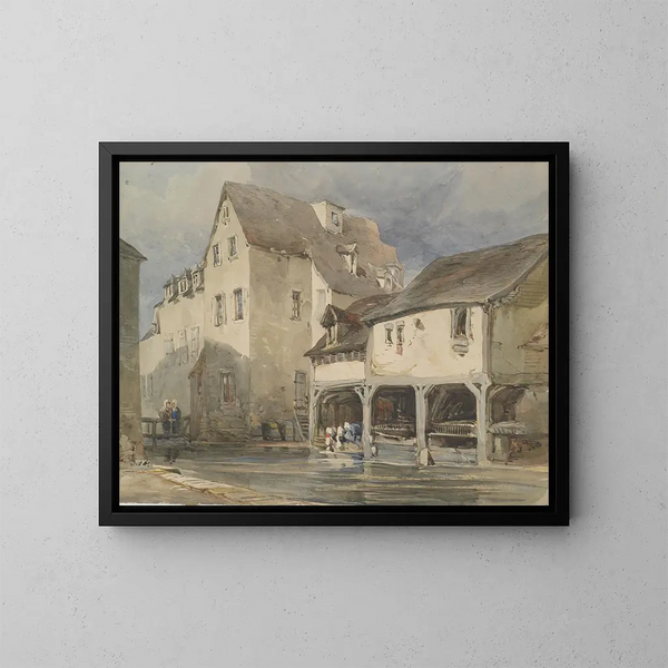 Moulin Saint-Lavoir à Chartres - William Callow — oprawiony obraz na ścianie