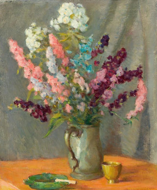 William Chadwick - Pewter Mug with Delphiniums.webp