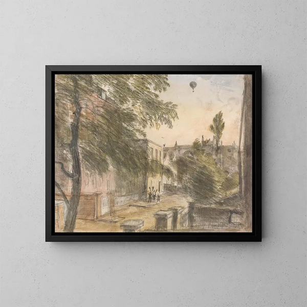 Balon nad ulicą Holland, Kensington, 22 lipca 1835, godz. 19 - William Crotch — oprawiony obraz na ścianie