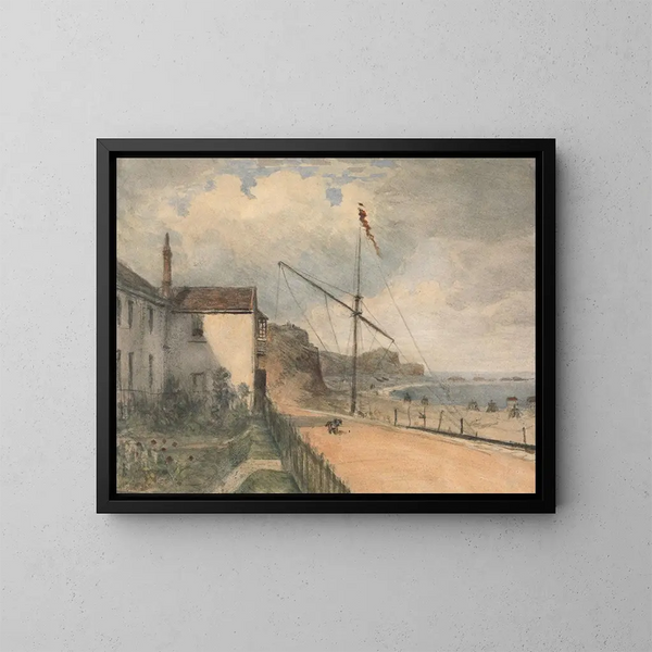 Budleigh Salterton z naszego ogrodu - William Crotch — oprawiony obraz na ścianie