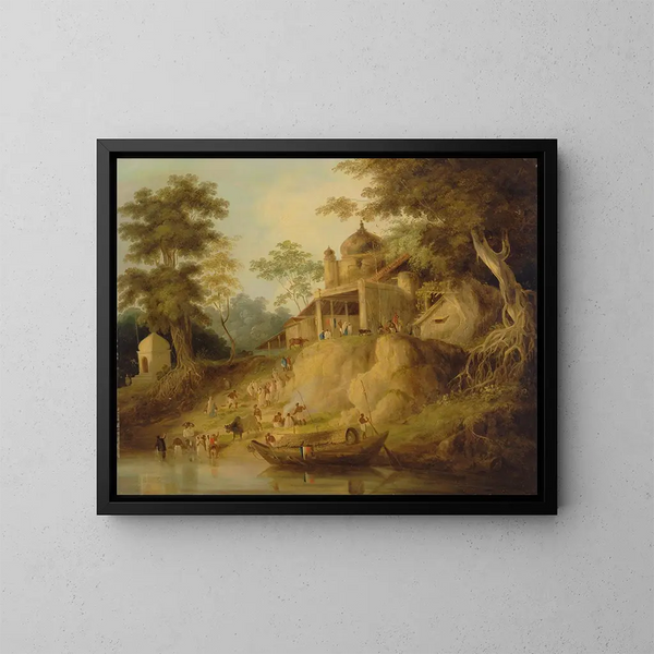 Rzeki Ganges - William Daniell — oprawiony obraz na ścianie