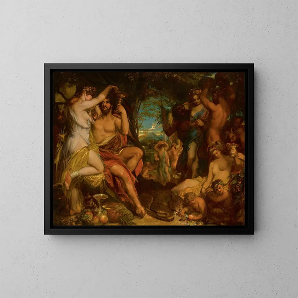 Uczta bachiczna - William Etty — oprawiony obraz na ścianie