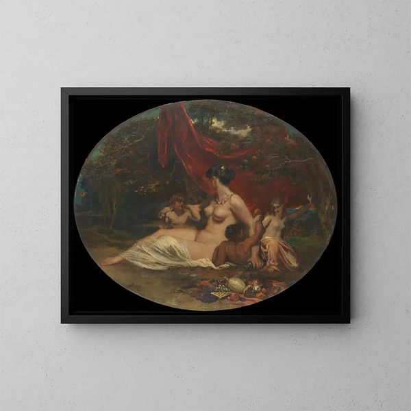 Alegoria - William Etty — oprawiony obraz na ścianie