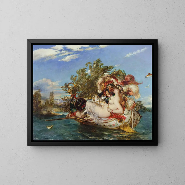 Phaedria i Cymochles - William Etty — oprawiony obraz na ścianie