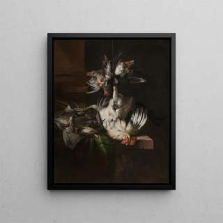 William Gouw Ferguson - Still life with a white rooster.webp